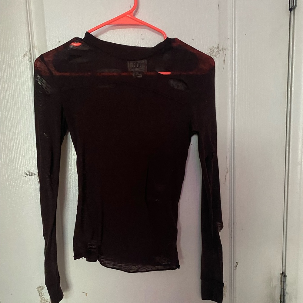 dark chocolate ripped tee